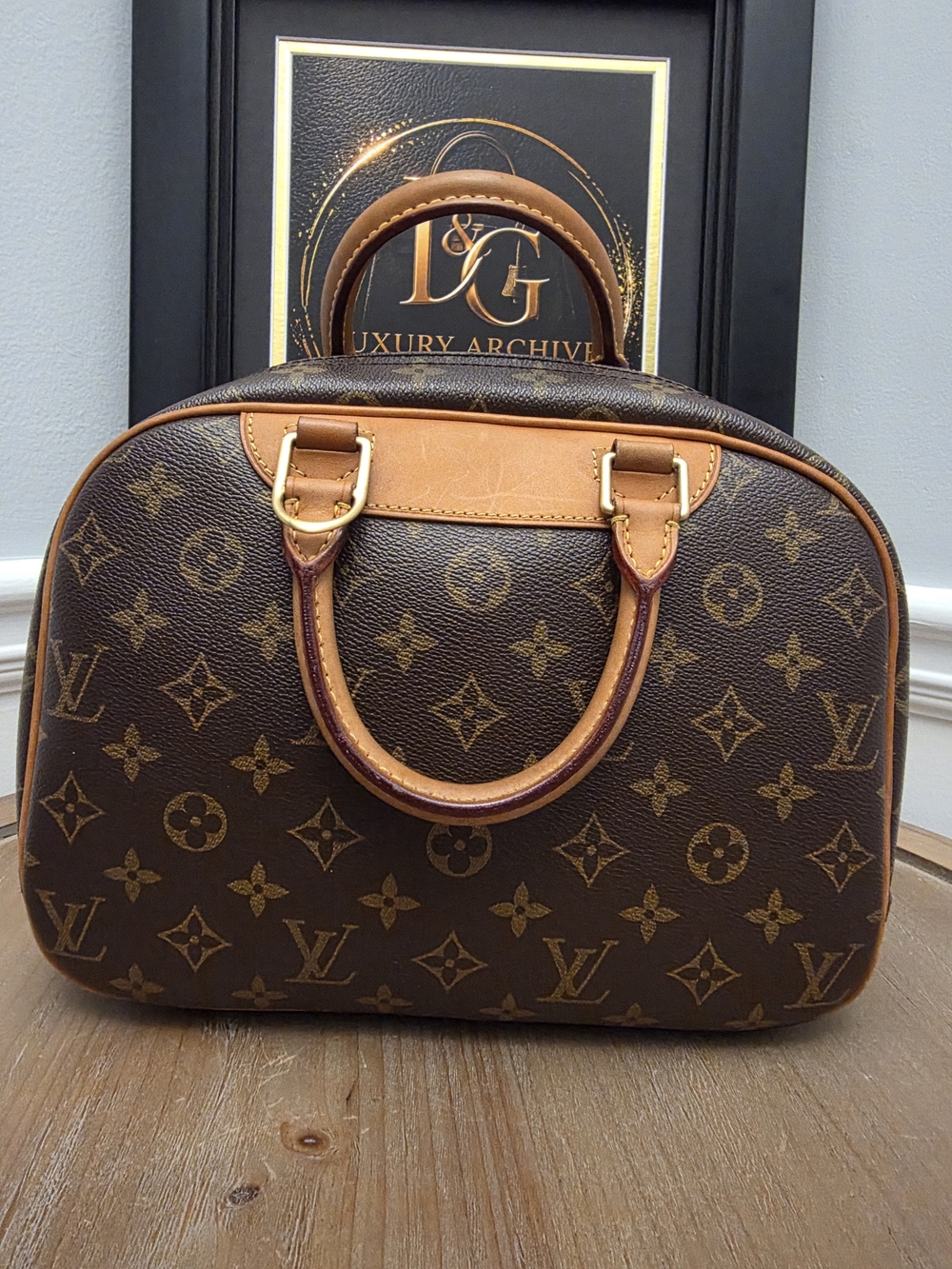 Louis Vuitton Monogram Trouville Handbag | Vintage LV Top Handle Bag